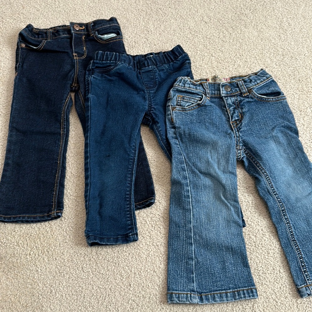 Three (3) Pairs Girls 24 mo Jeans